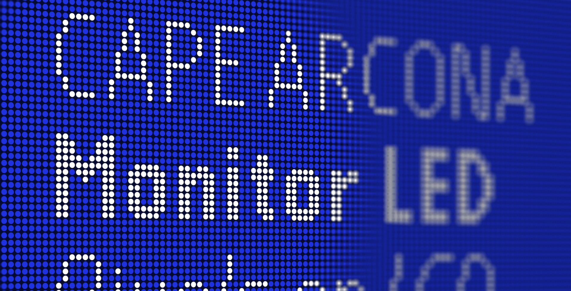 When viewed up close, a pixel is a round dot on LED displays